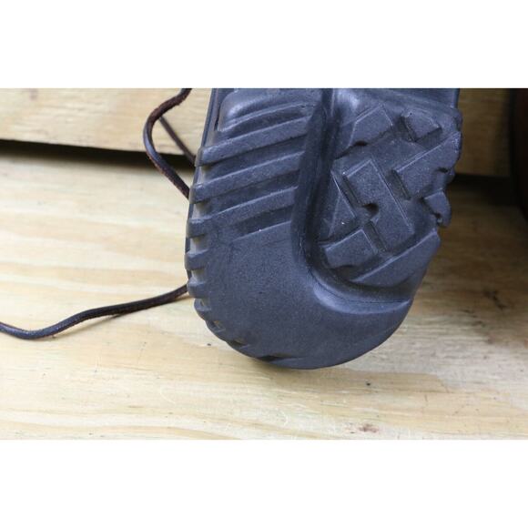 Dr Doc Martens Boots Mens 7 Brown Leather Steel Toe Safety Ankle Womens 9 - Picture 7 of 10